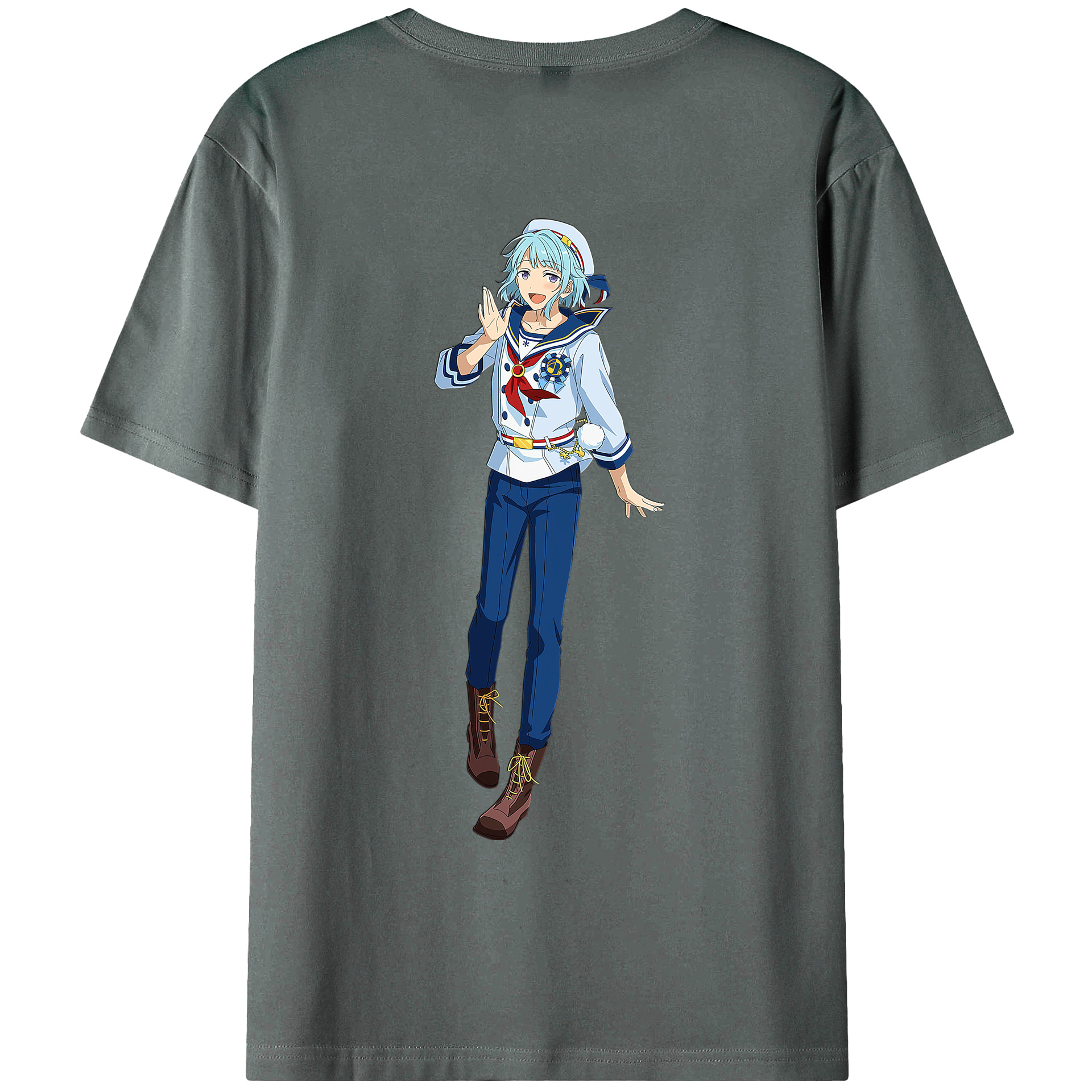 （画像用） あんさんぶるスターズ! Ensemble Stars 綿100％ メンズ半袖Tシャツ（バックプリント） 通気性